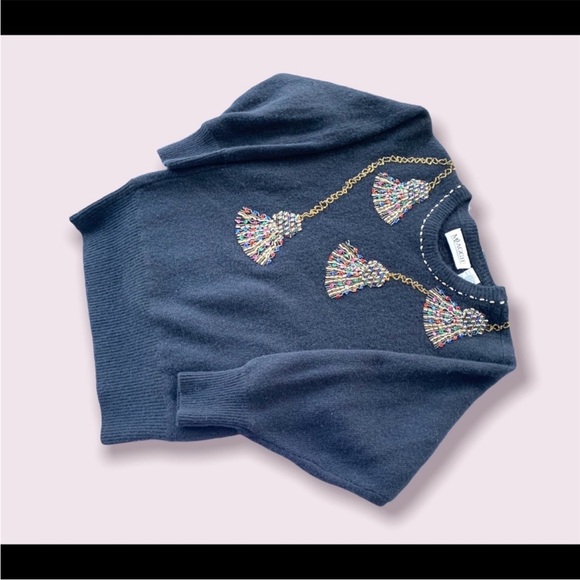 Retro Sweater Stylish Beaded Glitter Women’s Fashion - Picture 5 of 10